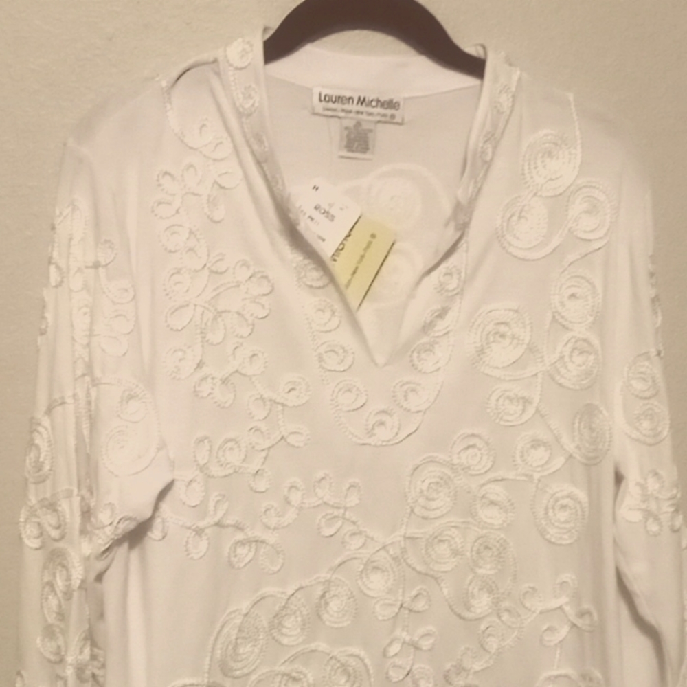XL white tunic Lauren micheele